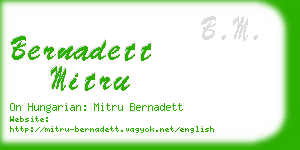 bernadett mitru business card